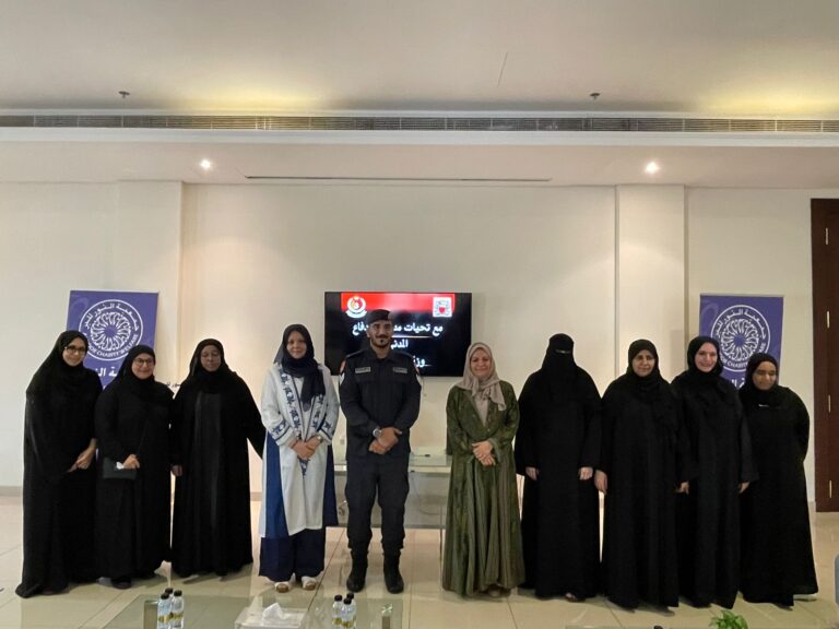 بالتعاون مع الدفاع المدني و مشاركة موظفات جمعية النور للبر ورشة حول السلامة من الحرائق